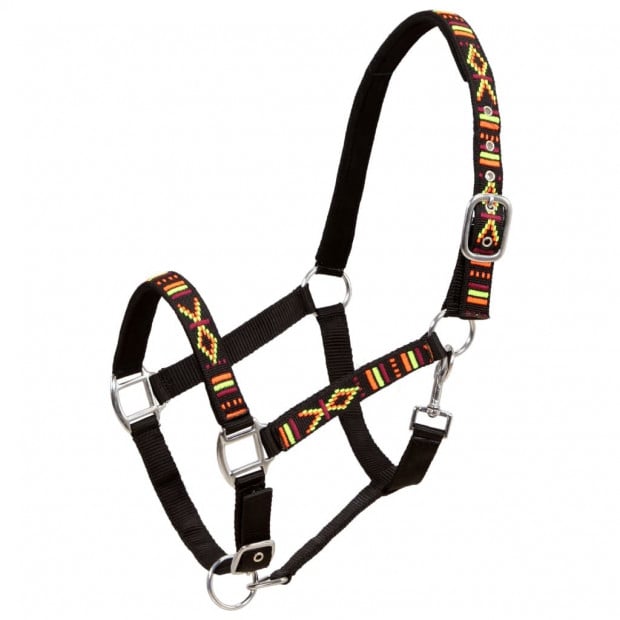 Head Collars 2 Pcs For Horse Nylon Size Cob Black Image 2