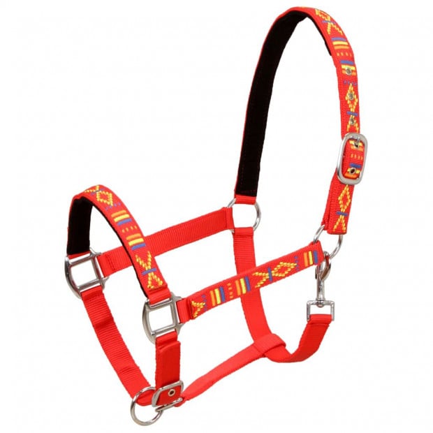Head Collars 2 Pcs For Horse Nylon Size Full Red Image 2