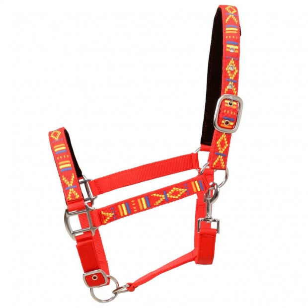 Head Collars 2 Pcs For Horse Nylon Size Full Red Image 3