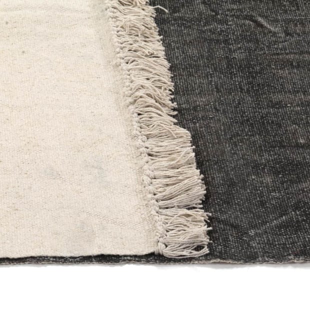 Kilim Rug Cotton 160x230 Cm Anthracite Image 4