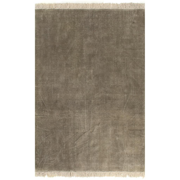 Kilim Rug Cotton 120x180 Cm Taupe