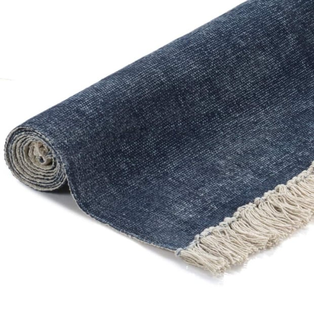 Kilim Rug Cotton 120x180 Cm Blue Image 2