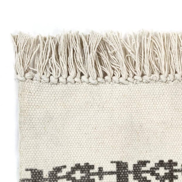 Kilim Rug Cotton 120x180 Cm With Pattern Grey/pink Image 3