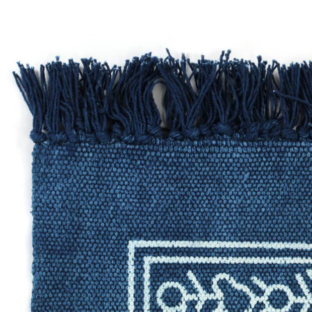 Kilim Rug Cotton 160x230 Cm With Pattern Blue Image 3