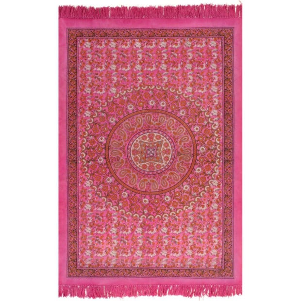 Kilim Rug Cotton 160x230 Cm With Pattern Fachsia