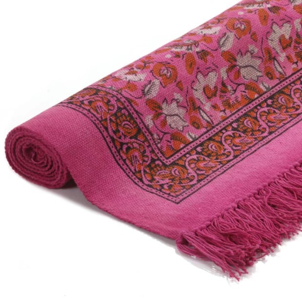 Kilim Rug Cotton 160x230 Cm With Pattern Fachsia Image 2
