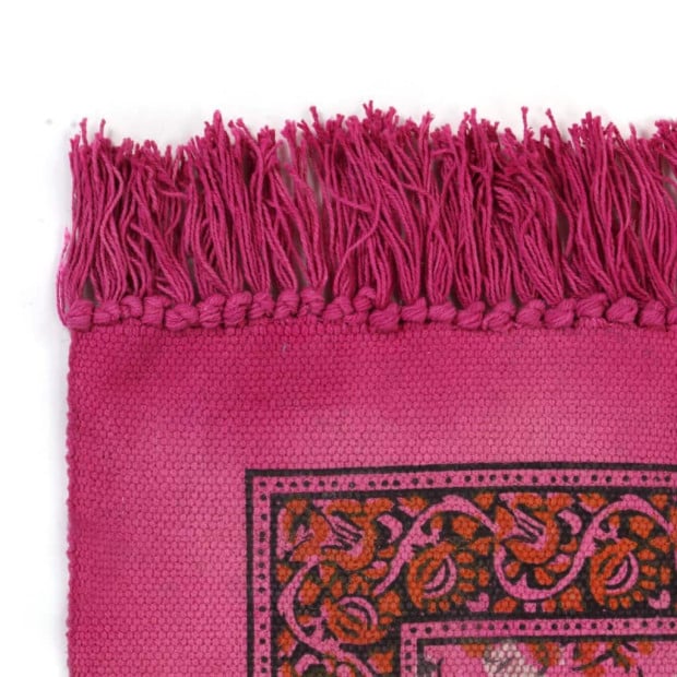 Kilim Rug Cotton 160x230 Cm With Pattern Fachsia Image 3