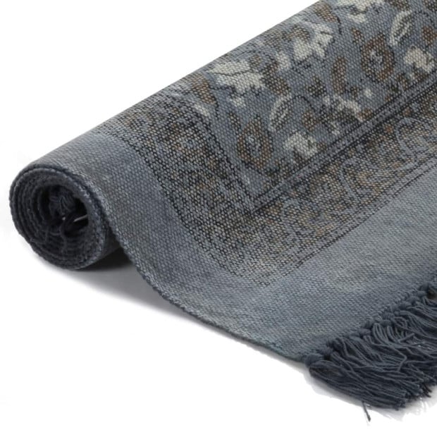 Kilim Rug Cotton 120x180 Cm With Pattern Grey Image 2