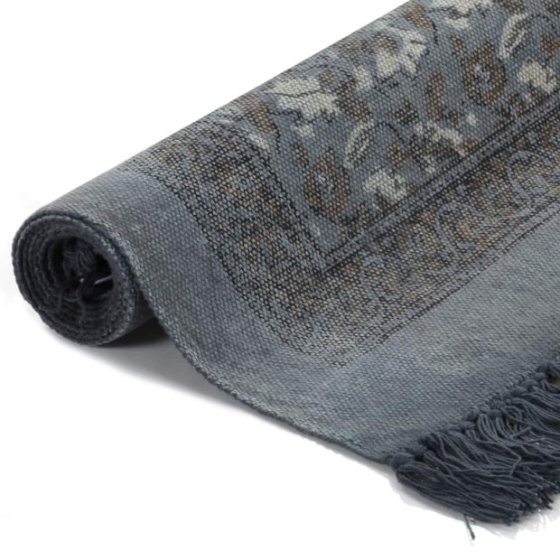 Kilim Rug Cotton 160x230 Cm With Pattern Grey Image 2