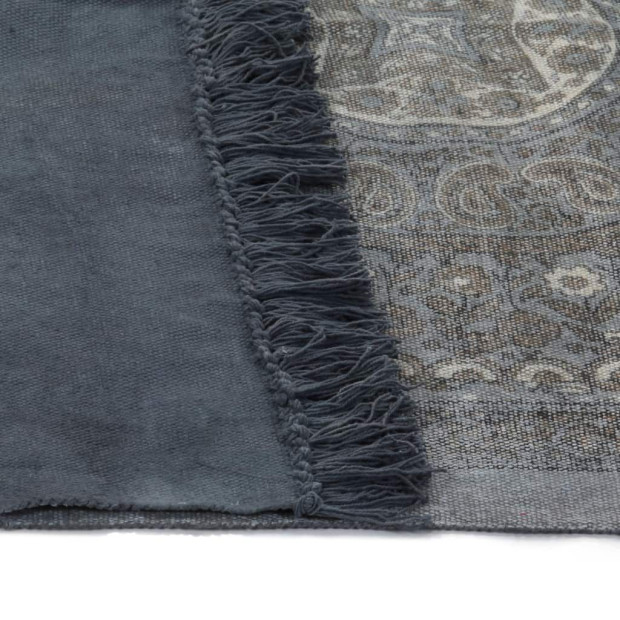 Kilim Rug Cotton 160x230 Cm With Pattern Grey Image 4