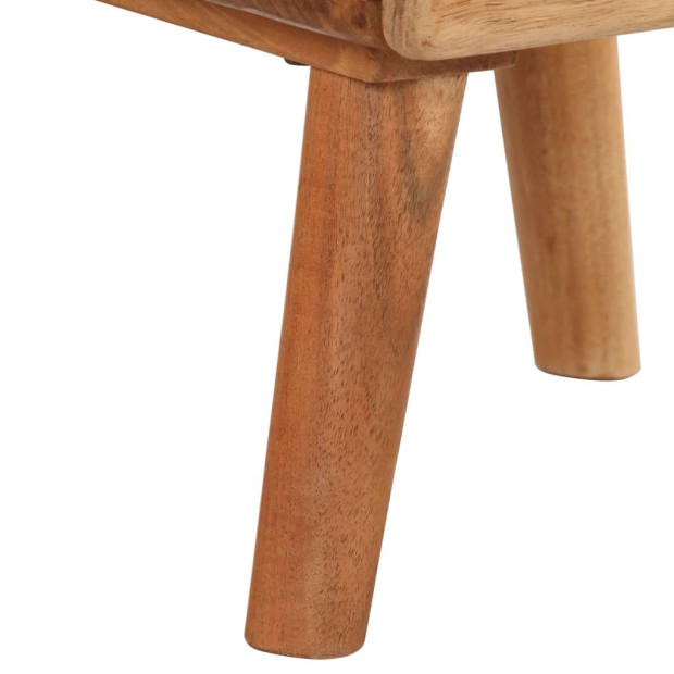 Nightstand Solid Acacia Wood 40x35x49 Cm Image 4