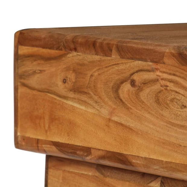 Nightstand Solid Acacia Wood 40x35x49 Cm Image 5
