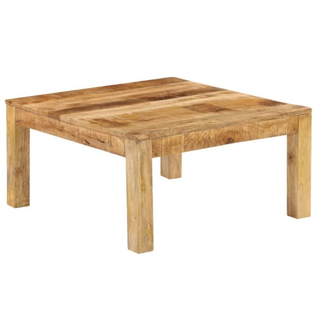 Coffee Table 80x80x40 Cm Solid Mango Wood Image 2