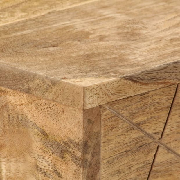 Writing Desk With Drawers Solid Mango Wood 110x50x76 Cm Image 2