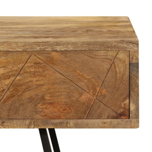 Writing Desk With Drawers Solid Mango Wood 110x50x76 Cm Image 9