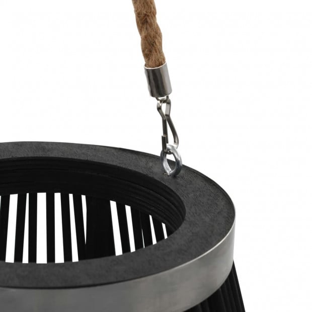 Hanging Candle Lantern Holder Bamboo Black 95 Cm Image 4
