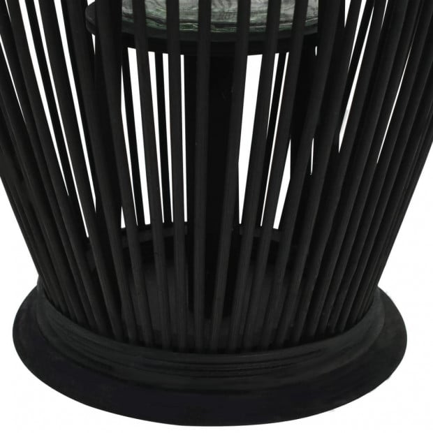 Hanging Candle Lantern Holder Bamboo Black 60 Cm Image 3