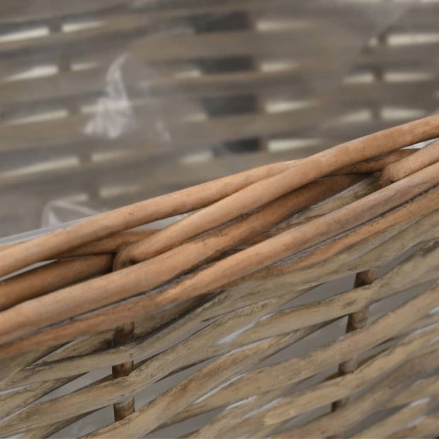 Balcony Planter 2 Pcs Wicker With Pe Lining 40 Cm Image 2