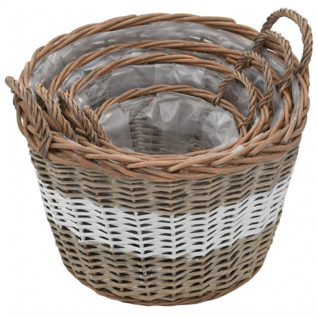 Raised Bed 4 Pcs Wicker With Pe Lining Image 3