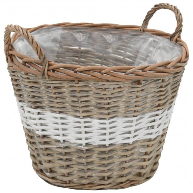 Raised Bed 4 Pcs Wicker With Pe Lining Image 4