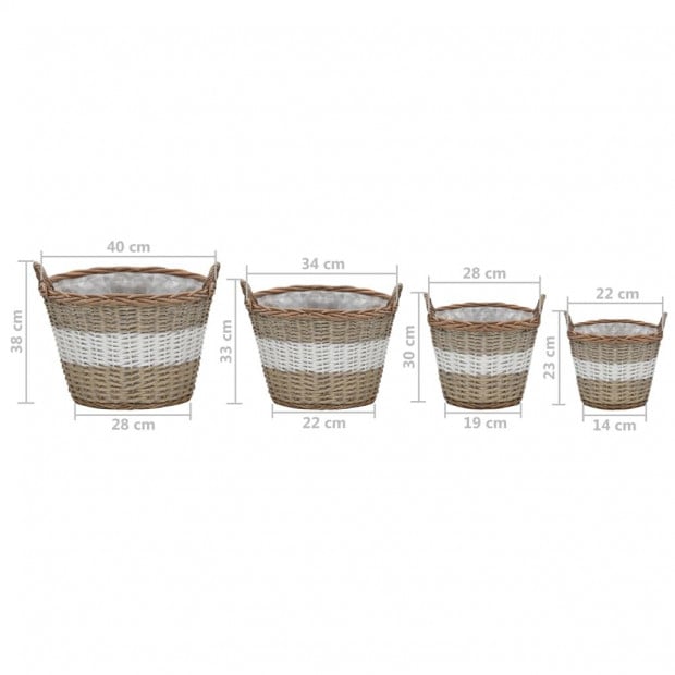 Raised Bed 4 Pcs Wicker With Pe Lining Image 7