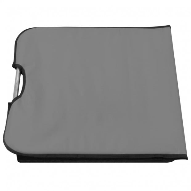 Folding Beach Mats 2 Pcs Steel And Fabric Grey Image 9