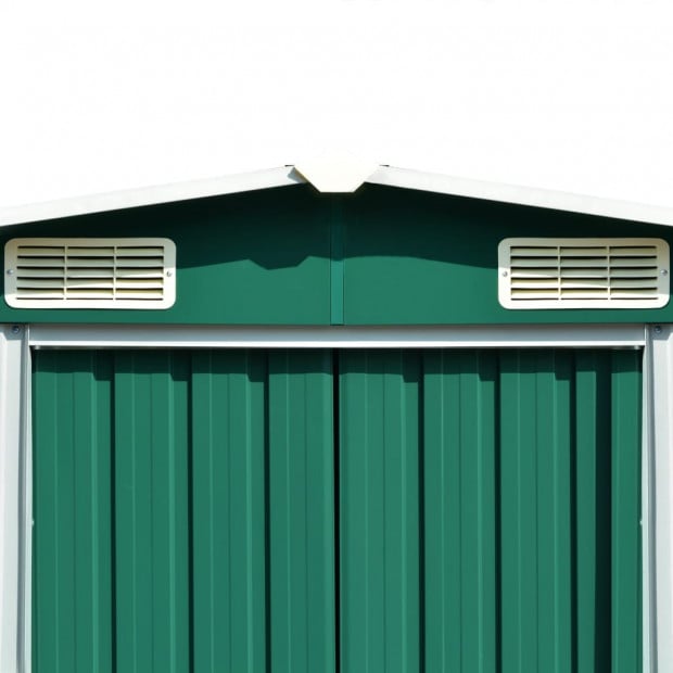 Garden Shed 257x597x178 Cm Metal Green Image 8