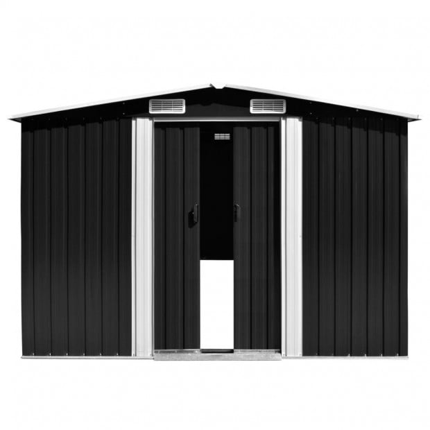 Garden Shed 257x597x178 Cm Metal Anthracite Image 5