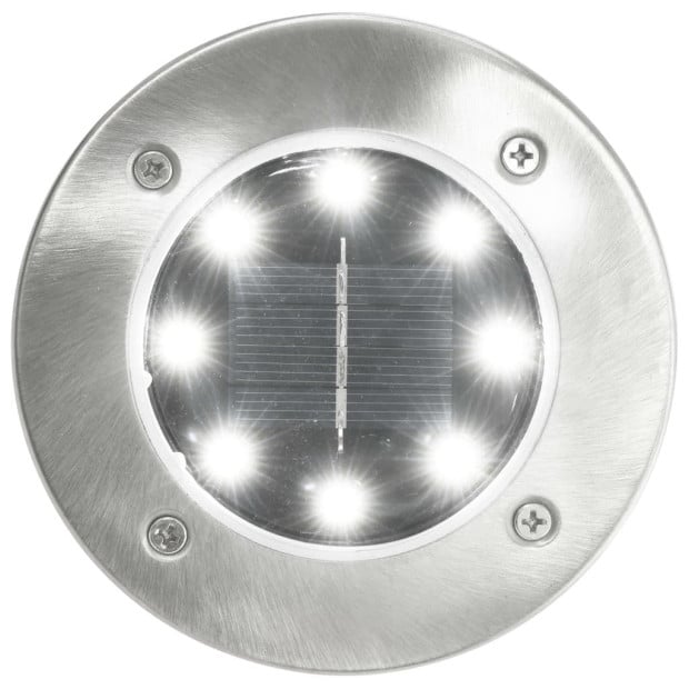 Solar Ground Lights 8 Pcs Led Lights White Image 2