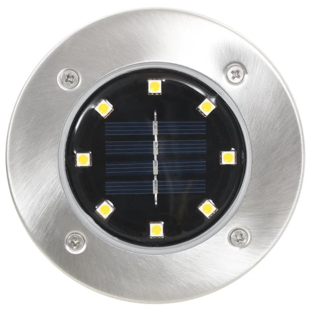 Solar Ground Lights 8 Pcs Led Lights White Image 3