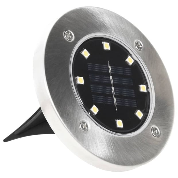 Solar Ground Lights 8 Pcs Led Lights White Image 4