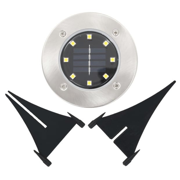 Solar Ground Lights 8 Pcs Led Lights White Image 6
