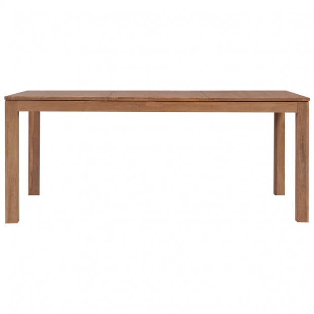 Dining Table Solid Teak Wood With Natural Finish 180x90x76 Cm Image 3