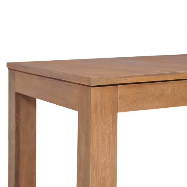 Dining Table Solid Teak Wood With Natural Finish 180x90x76 Cm Image 5
