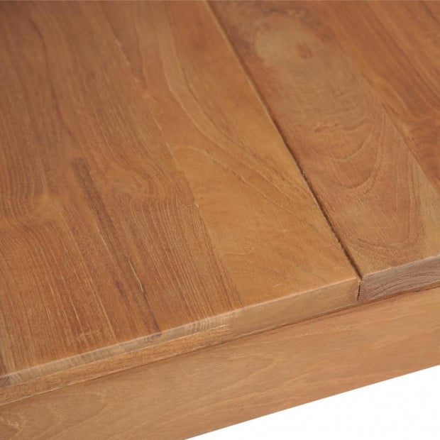 Dining Table Solid Teak Wood With Natural Finish 180x90x76 Cm Image 6
