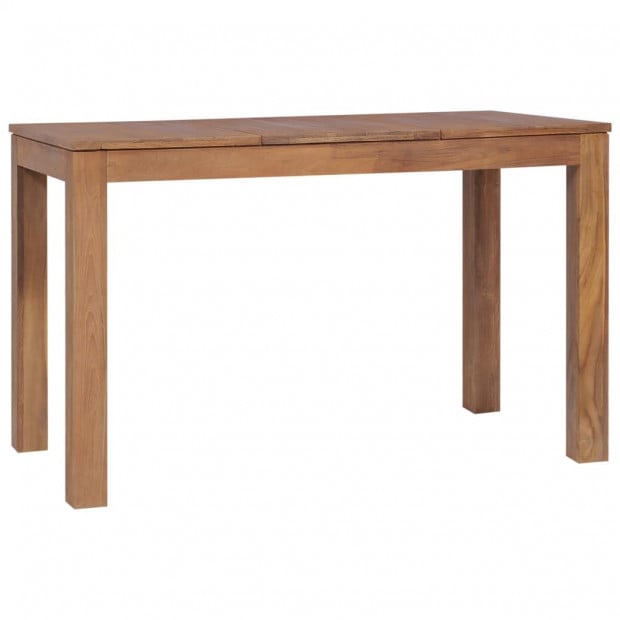 Dining Table Solid Teak Wood With Natural Finish 120x60x76 Cm Image 3