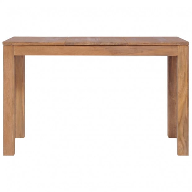 Dining Table Solid Teak Wood With Natural Finish 120x60x76 Cm Image 4