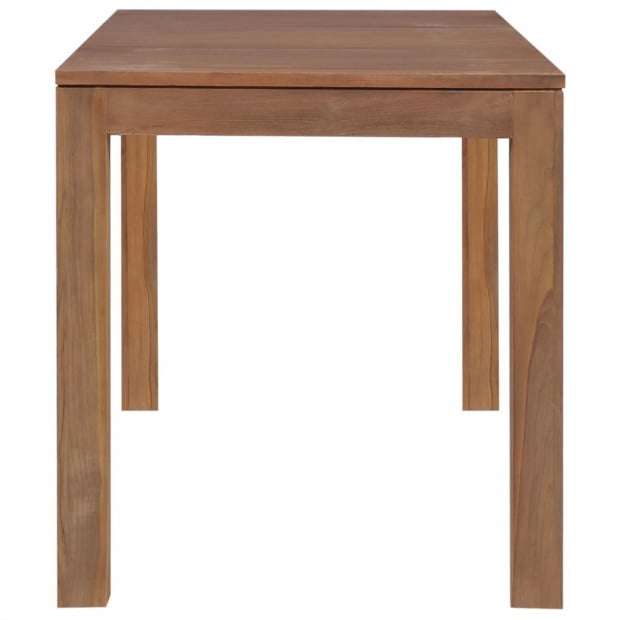 Dining Table Solid Teak Wood With Natural Finish 120x60x76 Cm Image 5