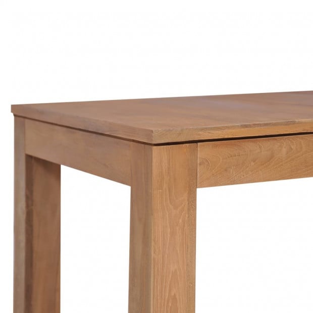 Dining Table Solid Teak Wood With Natural Finish 120x60x76 Cm Image 6