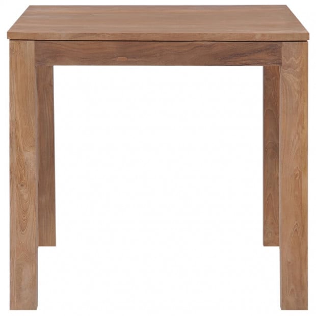 Dining Table Solid Teak Wood With Natural Finish 82x80x76 Cm Image 3