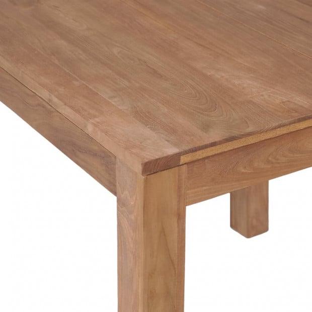 Dining Table Solid Teak Wood With Natural Finish 82x80x76 Cm Image 4