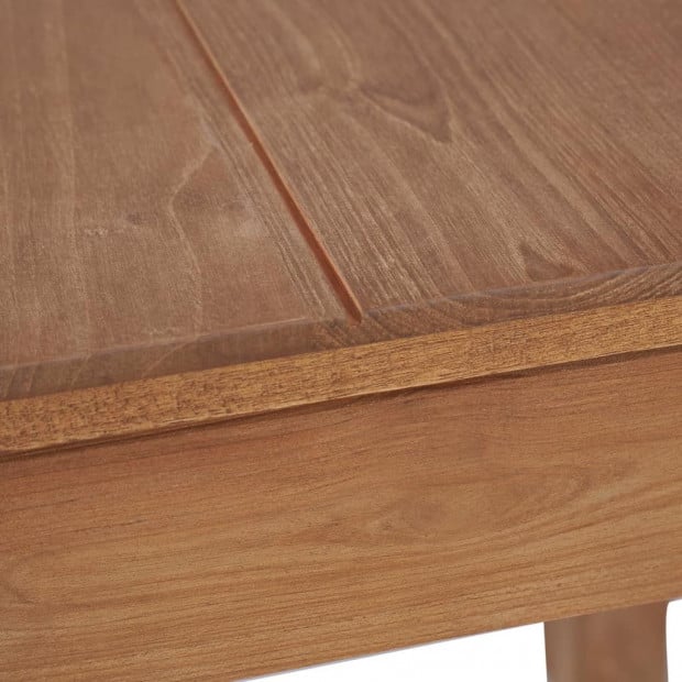 Dining Table Solid Teak Wood With Natural Finish 82x80x76 Cm Image 5