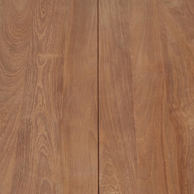 Coffee Table Solid Teak Wood With Natural Finish 110x60x40 Cm Image 2