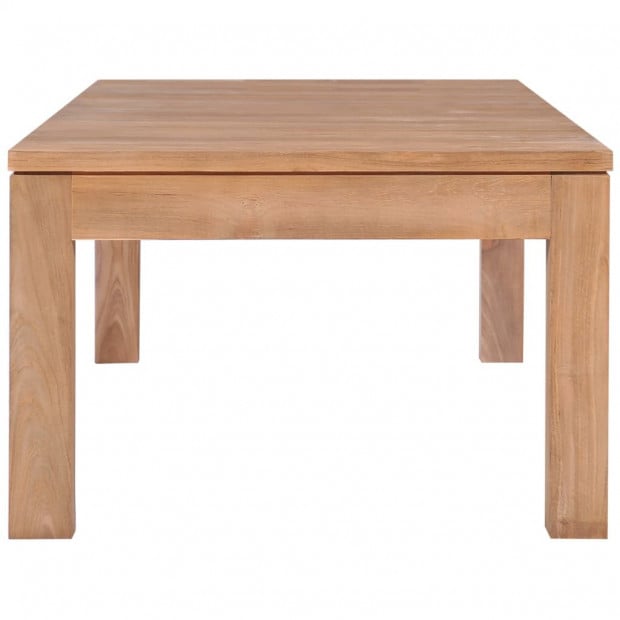 Coffee Table Solid Teak Wood With Natural Finish 110x60x40 Cm Image 5