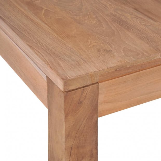 Coffee Table Solid Teak Wood With Natural Finish 110x60x40 Cm Image 6