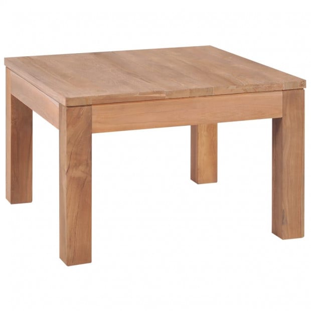 Coffee Table Solid Teak Wood With Natural Finish 60x60x40 Cm