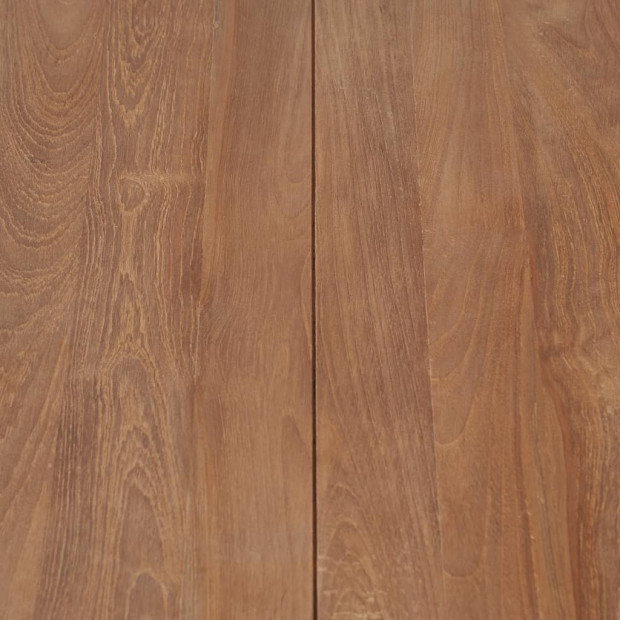 Coffee Table Solid Teak Wood With Natural Finish 60x60x40 Cm Image 2