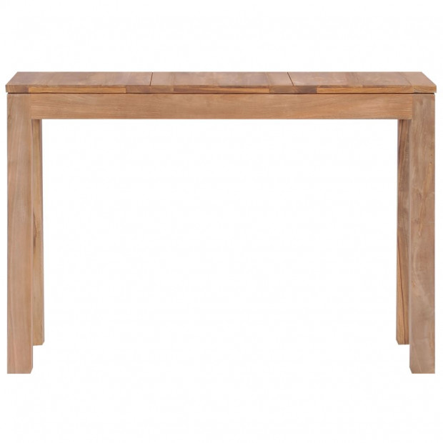 Console Table Solid Teak Wood With Natural Finish 110x35x76 Cm Image 3