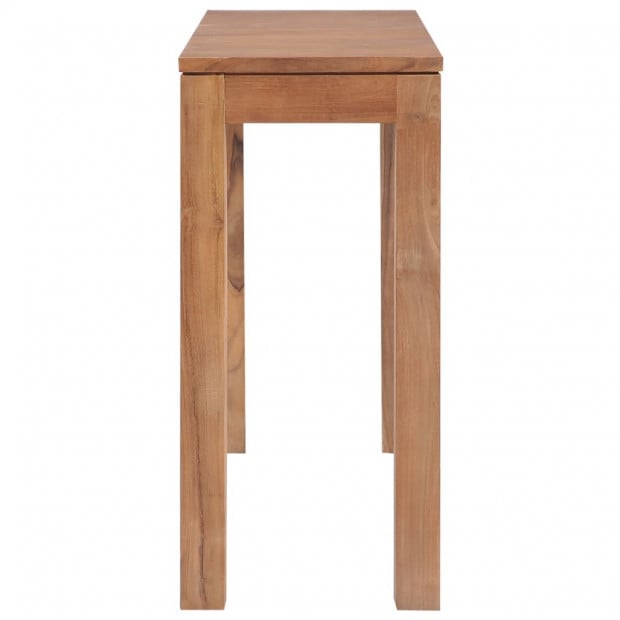 Console Table Solid Teak Wood With Natural Finish 110x35x76 Cm Image 4