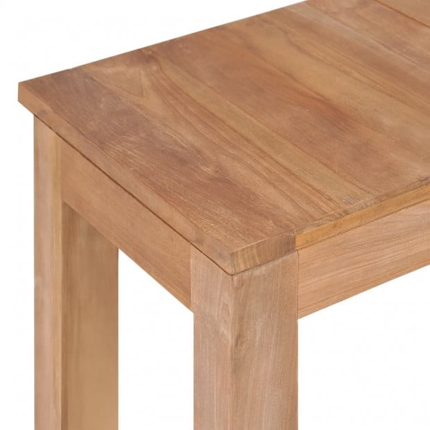 Console Table Solid Teak Wood With Natural Finish 110x35x76 Cm Image 5